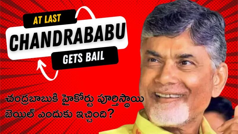 Regular Bail granted to Chandrababu in Skill Case – Judgment Copy